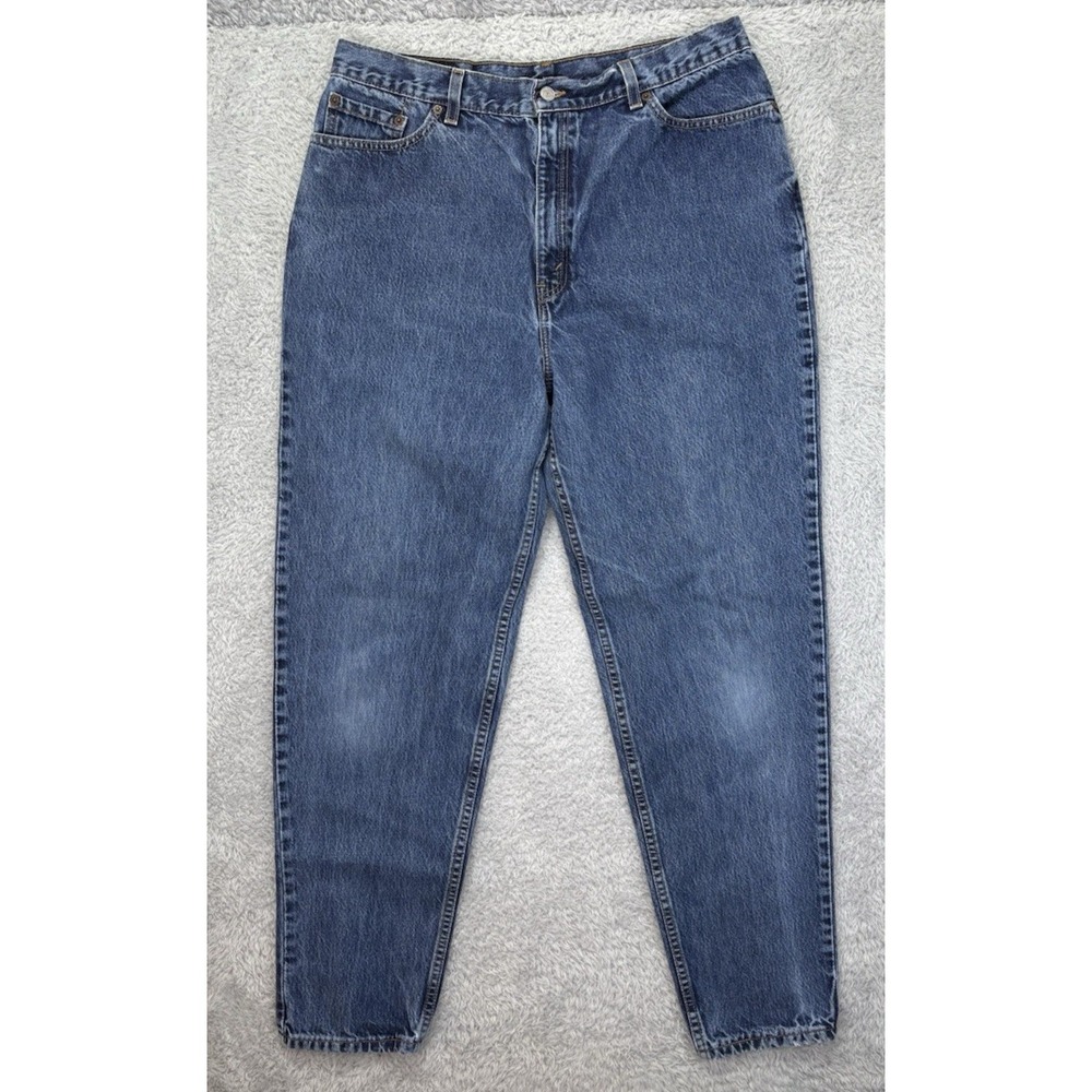 VTG Levis 550 Womens 18 Jeans High Rise Relaxed Tapered Leg Made USA 90s Denim